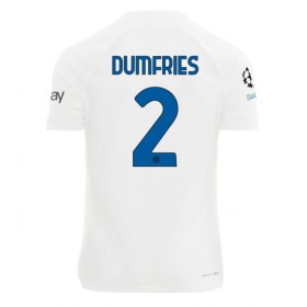 Inter Milan Denzel Dumfries #2 Borta Kläder 2023-24 Kortärmad